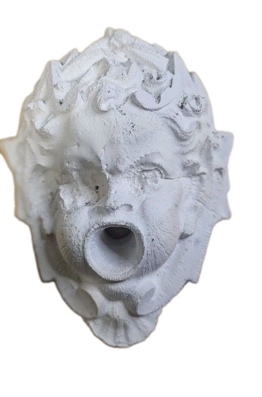 Green Man Wall Fountain Face Cast Stone Garden Water Spitter Gargoyle...